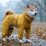What kind of material is used for the dog raincoat and how well is it waterproof?
